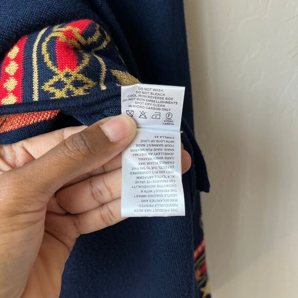 Camilla‎ Jacquard Bamboo Knit Relaxed Tunic Sweater in Costume Party Size XS - Picture 9 of 10